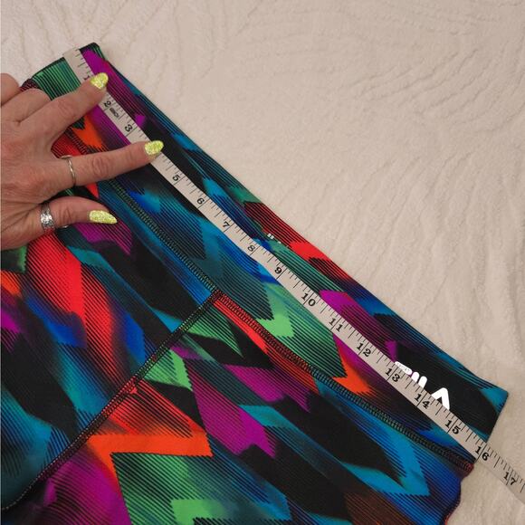 🎄 FILA Sport EUC Running Performance leggings Medium pink green blue Red Black - Picture 9 of 15